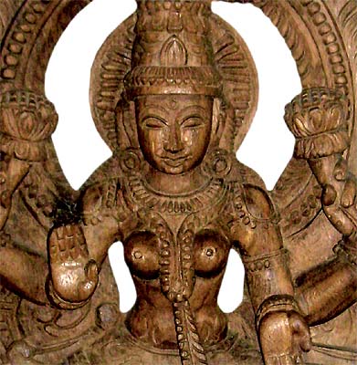 Goddess of Wealth - Wood Statue