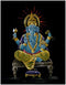 Magnificent Lord Ganesha - Painting on Velvet Cloth