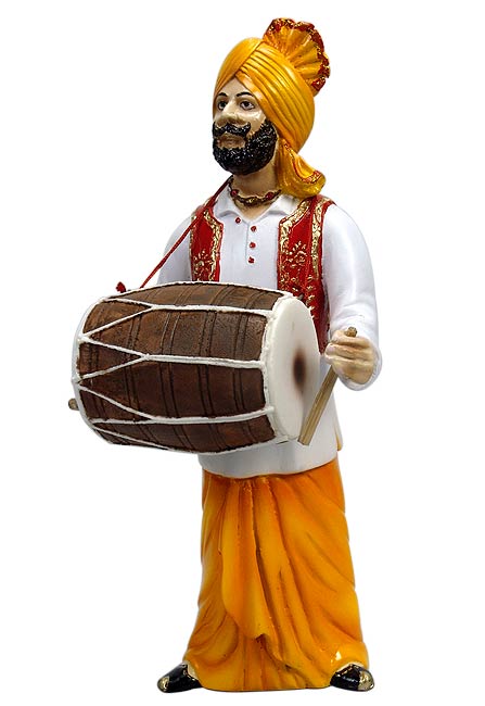 Punjabi Dhol Blaster - Fiber Statue