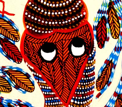 Gond Folk Painting - Aggressive Snake