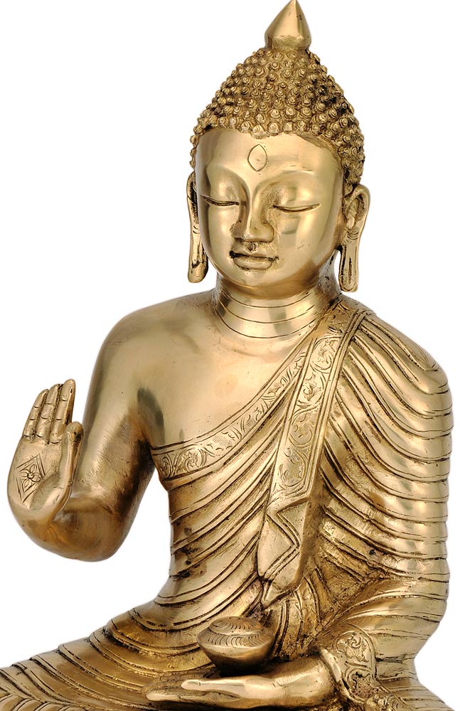 Serene Buddha - Brass Scupture