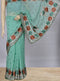 Pastle Green Saree with Heavy Embroidery on Pallu