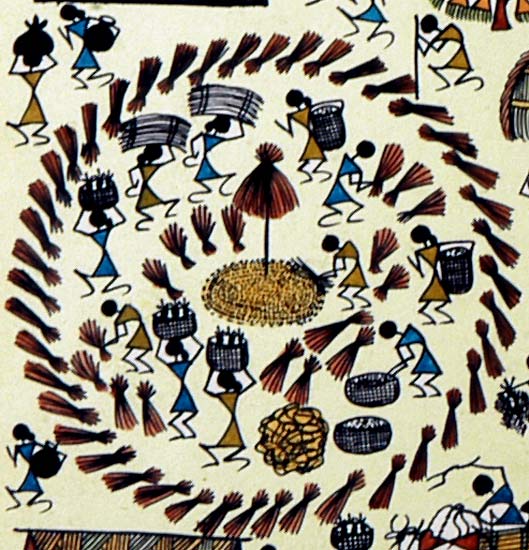 In Warli Villages ( pack of 2 paintings)