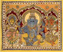 Lord Ganesha with Mother Goddesses - Kalamkari Wall Painting