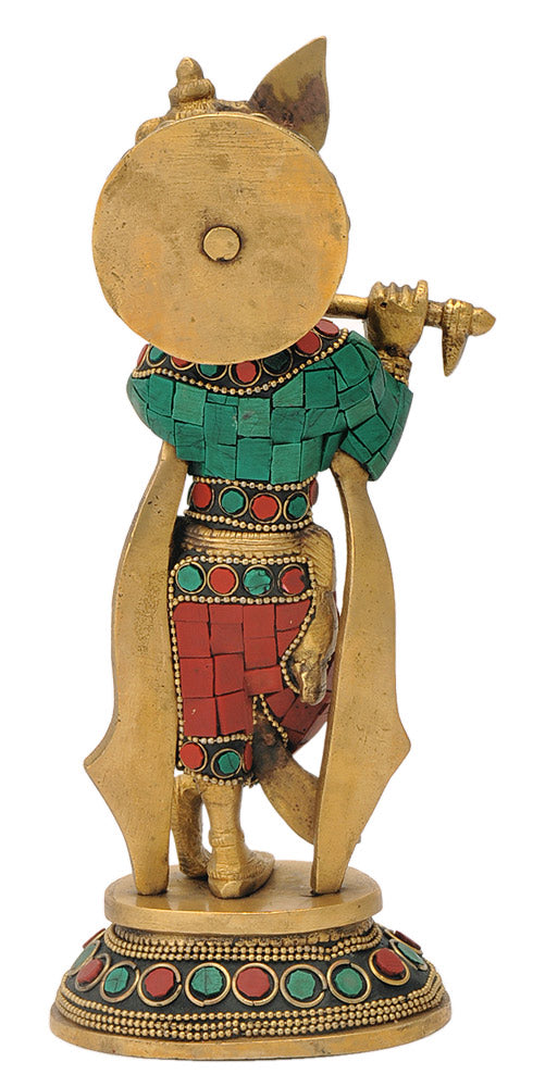 Murlimanohar Playing Flute Brass Statue