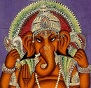 The Elephant Headed God Ganesha - Batik Art Painting